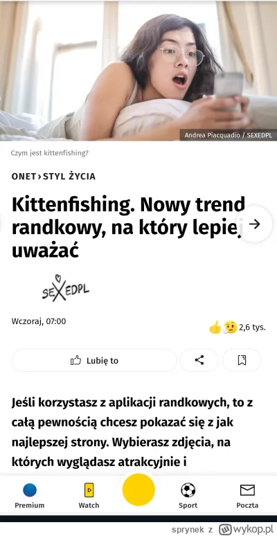 sprynek - To niezły #kittenfishing

#zwiazki #tinder #seks
