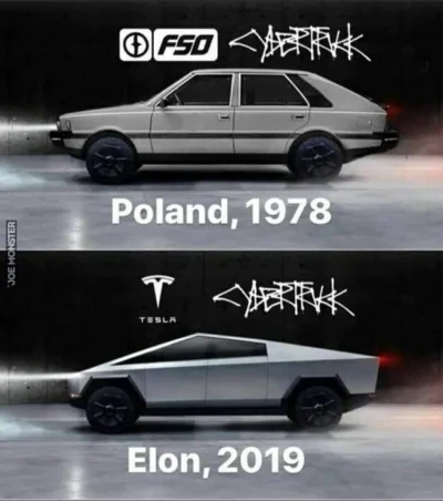 lajsta77 - Wiedziałem że coś mi przypomina i nie jest to DeLorean #cybertruck #elonmu...