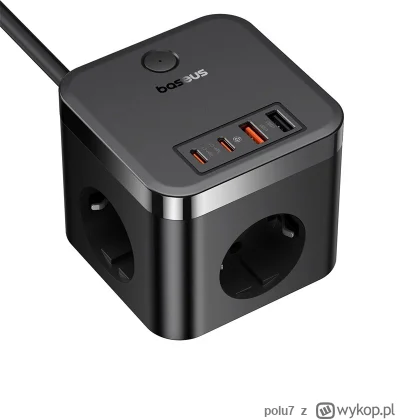 polu7 - Baseus PowerCombo Cube Power Strip 30W 7-Port USB Charger w cenie 30.99$ (125...