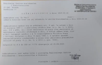 My5z0n - 142 800 - 450 = 142 350
Data donacji - 26.05.2025
Rodzaj donacji - krew pełn...