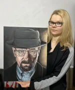 kotkustosz - Namalowałam Heisenberga i w sumie jestem z niego dumna. Farby akrylowe n...
