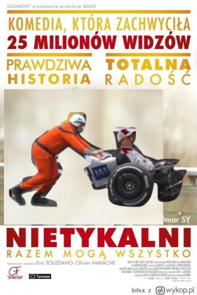Infex - #f1 dzisiaj bedzie leciec w #tv #telewizja #nietykalni ( ͡° ͜ʖ ͡°)