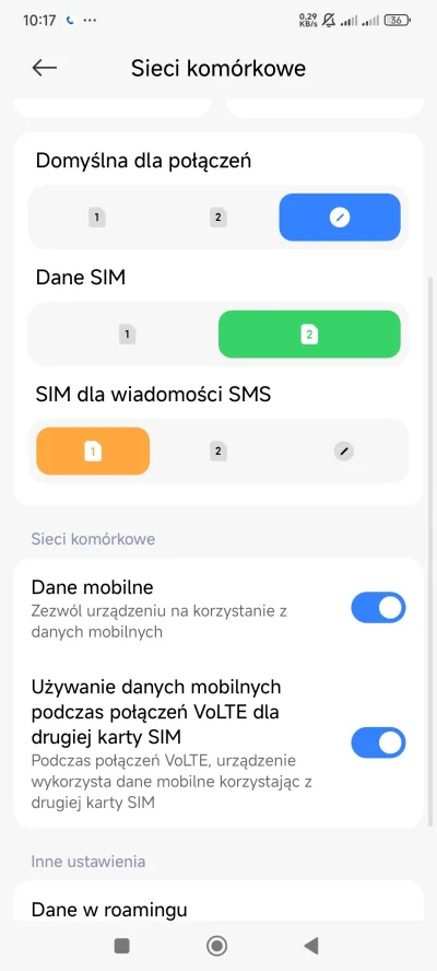 -o_o- - Mam dwie karty sim, dane są z drugiej karty.
Jak ktoś dzwoni na drugą, to int...