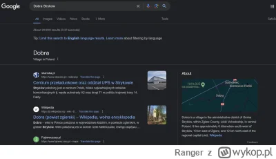 Ranger - Da się jakoś szybko przejść do map z miejscowością, której szukałem w Google...