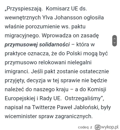 codeq - O zgodzie tusska na relokacje uchodźców w PL mówili?