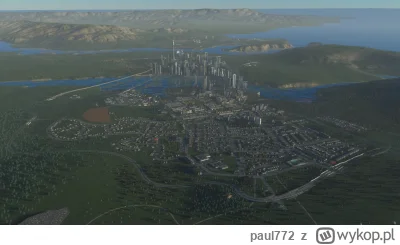 paul772 - #citiesskylines  update. Jest zima dlatego takie kolory