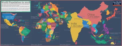 Bananek2 - Mapa światowej populacji, jeden piksel to 0,5mln ludzi. Niektóre porównani...