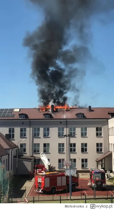 Mefedronka - Płonie szkoła w jednej z miejscowości przy Warszawie. Można dopisać do l...