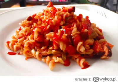 Krachu - W dniu dzisiejszym serwuję polskie spaghetti ze świderkami i kiełbasą, co by...