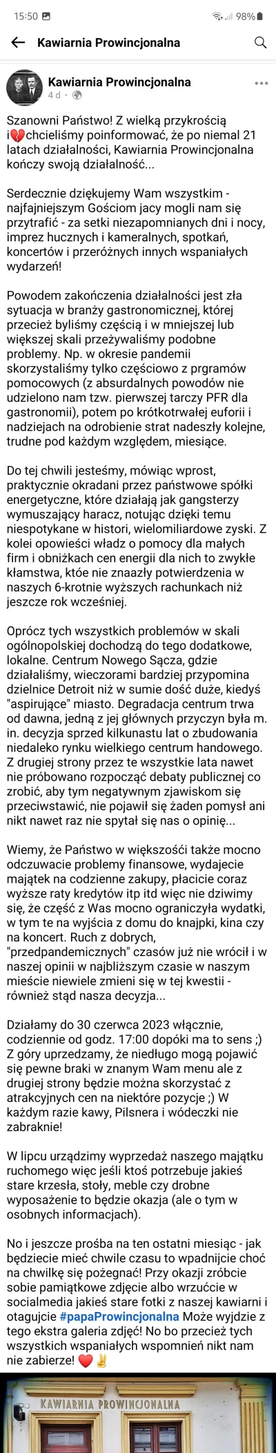 Erravi - w nowym Sączu też pada dość znana i lubiana kawiarnia #nowysacz