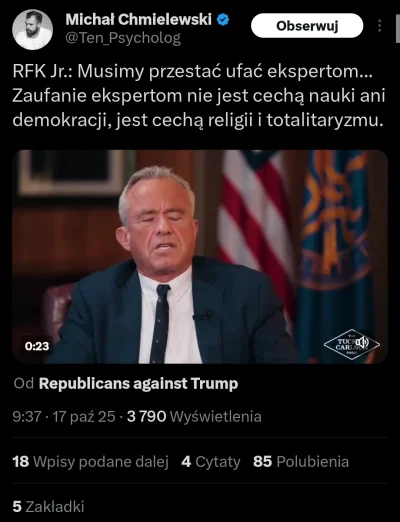 Jabby - Oni wszyscy są ulepieni z jednego gówna. Myślenie jak u Fogla z PiS - "nie za...