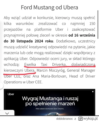 dddobranoc - O ironio ta "ewelka drajwerka" jest jury w jakimś konkursie Uber'a przed...