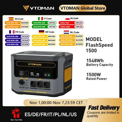 n____S - ❗ VTOMAN FlashSpeed 1500 Power Station 1548Wh LiFePO4 1500W [EU]
〽️ Cena: 37...