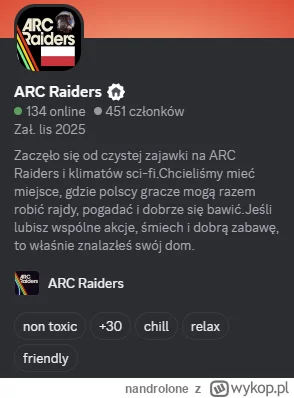 nandrolone - Jak ktoś szuka serweru Discord dla gry #arcraiders to zapraszam do siebi...