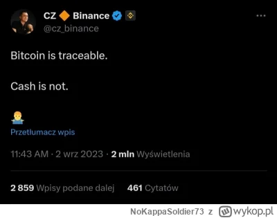 NoKappaSoldier73 - Czy gotówka to najlepszy "privacy coin"? #kryptowaluty