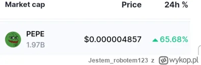 Jestem_robotem123 - Pepe coin w tydzień zrobił tyle wzrostu co BTC w dwa lata. Wybier...