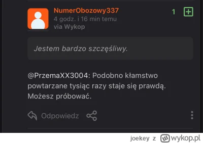 joekey - @NumerObozowy337: bo jesteś jednym z kilku którzy stanęli wokół i rzucają w ...
