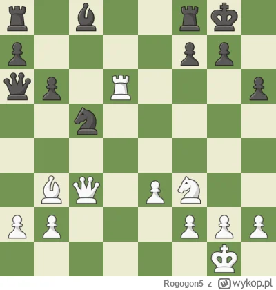 Rogogon5 - #szachy Białe mają jedno posunięcie, które daje im wyraźną wygraną.