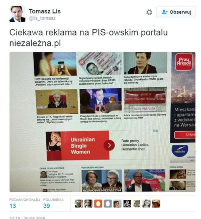 empee - >Artykuł wyskoczył mi jako reklama na facebook. 

Wiesz co to sa reklamy targ...