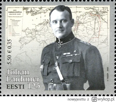nowyjesttu - Generał Johan Laidoner- bohater narodowy Estonii na estońskim znaczku. A...