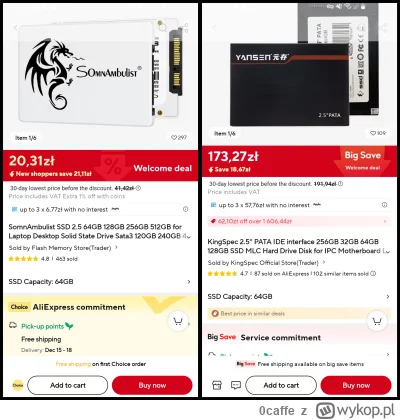 0caffe - Chciałem sobie kupić dysk 2.5" ze złączem ATA, do starego laptopa ale nie ba...