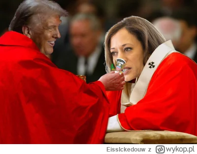 EissIckedouw - Patrzcie jak ją demokracja piecze

#2137 #codziennakomunia #wybory #us...