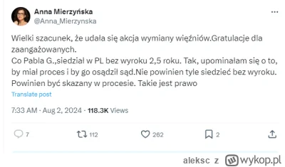 aleksc - @plackojad: Przyznał się w tym tweecie do błędu - mi jego postawa się podoba...