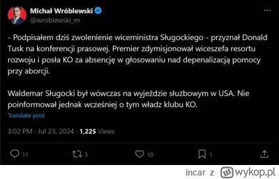 incar - Powiem tak: nie wiem co Sługocki robił podczas tego wyjazdu, ale jeśli były t...