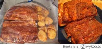 Heekate - Żeberka z ziemniakami piekłem przez 2 godziny w rękawie w 170°C. Po wyjęciu...