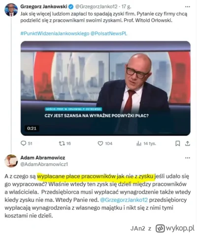 JAn2 - Pensje wypłacane są z zysku xD 
Adam Abramowicz, ten ekonomiczny analfabeta, b...