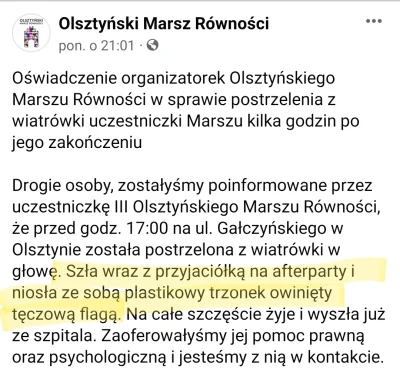 R187 - > Przez kilka godzin po marszu chodziła po miescie z tęczowa flagą

@HanysMori...