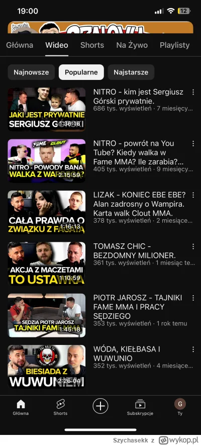 Szychasekk - #famemma 
Co się stało z materiałem na mgp szalonego? Usunął?
Adampopros...