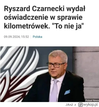 JAn2 - Stanowisko jednoznaczne ( ͡° ͜ʖ ͡°) choć tu akurat w sprawie kilometrówek