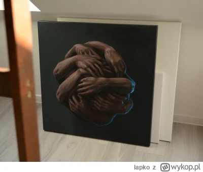 lapko - Moje najnowsze obraziwo. "Ręce" w rozmiarze 80x80, farby akrylowe na płótnie....