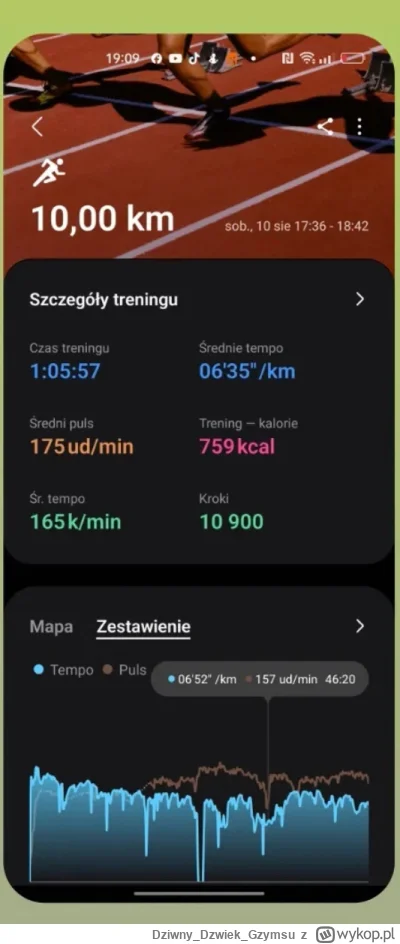 DziwnyDzwiekGzymsu - Sebke biega na prawie maksymalnym tetnie, a to dopiero 10km xD
J...