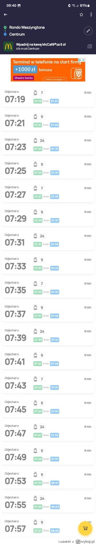 Ludzik90 - Trochę glupoty gada z tą 15 minutowa przerwa jaka maja tramwaje