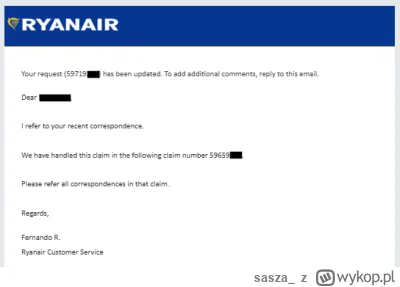 sasza_ - Ponad miesiac temu zgłosiłem uszkodzoną walizke w ryanair. Najpierw na lotni...