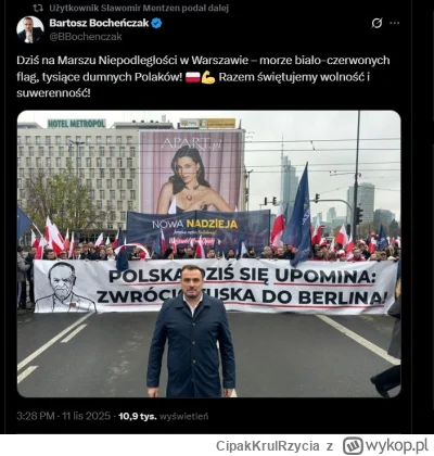 CipakKrulRzycia - #apart #bekazkonfederacji #marszniepodleglosci #polityka 
Mineło ki...