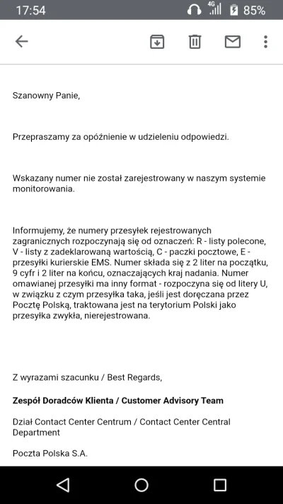 niktnikt12 - na poczcie to nawet maile są opóźnione ponad tydzień #pocztapolska