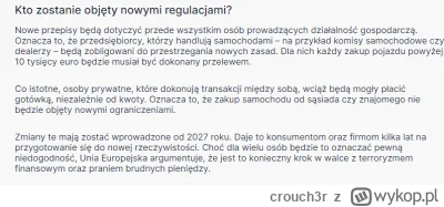 crouch3r - Czytacie co komentujecie? 
"Nowe przepisy będą dotyczyć przede wszystkim o...