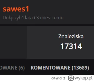 d4wid - >Napierdzielasz na mikro tysiące komentarzy 24/7. 

@sawes1: balonowy, to że ...