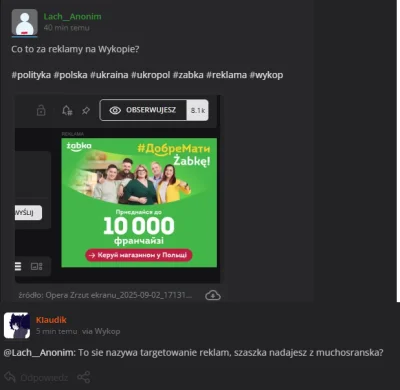 KIaudik - ej szaszka czemu usunales 
@Lach__Anonim
#ukraina #bekazprawakow #wykop