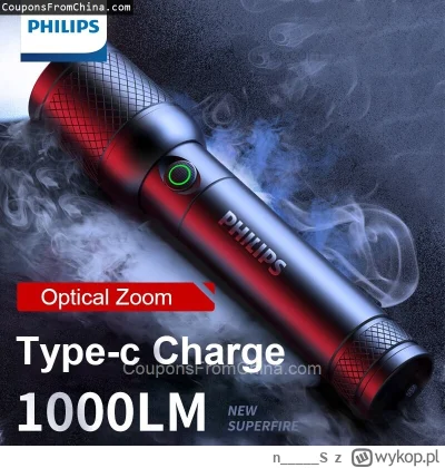 n____S - ❗ Philips SFL6168 Zoom Flashlight
〽️ Cena: 15.43 USD (dotąd najniższa w hist...