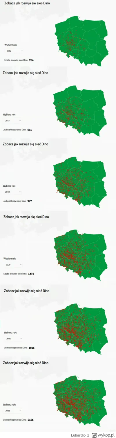 Lukardio - Mapa sieci sklepów #dino

https://grupadino.pl/

#polska #ciekawostki #map...