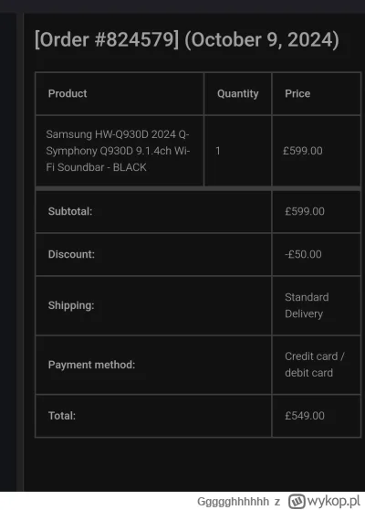 Ggggghhhhhh - #soundbar  £400 cashbacku.
£149 koszt.