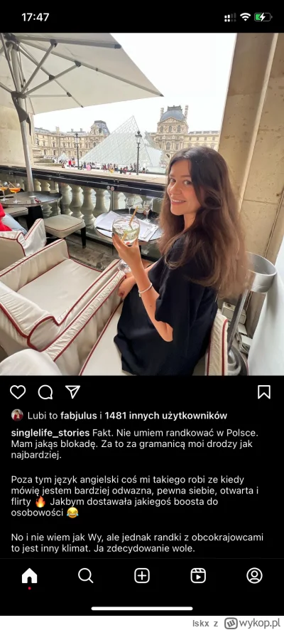 lskx - Nasza witaminka instagramerka milionerka. Swiezo po rozwodzie. Tylko zagranica...