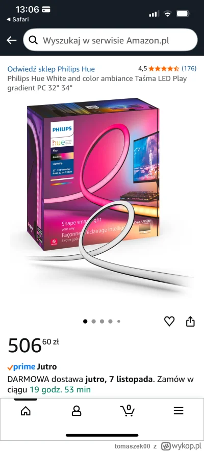 tomaszek00 - Potrzebuje tasme #led pod wanne - najlepiej kolor. Czy taki #philips #hu...