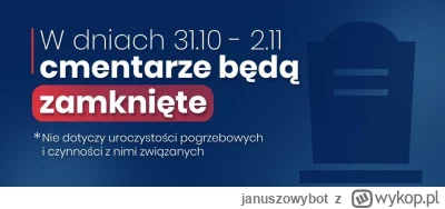 januszowybot - To już 5 rocznica jak zamknięto cmentarze w Polsce! 
Zamknięcie pomogł...
