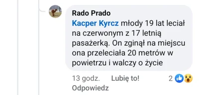 Salido - @Salido:  Odnośnie wypadku numer 2 w Wieliczce można znaleźć takie komentarz...