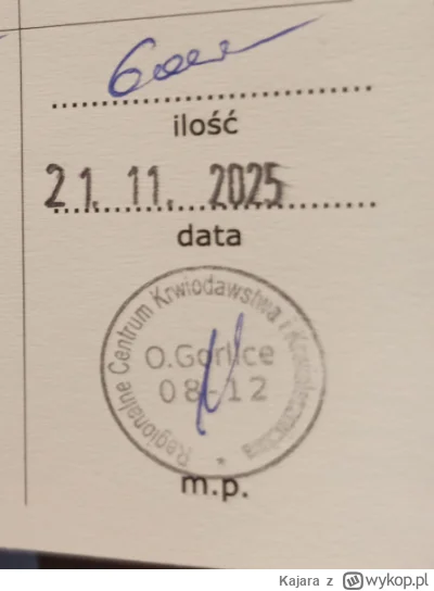 Kajara - 39 281 - 200 = 39 081
Data donacji - 21.11.2025
Rodzaj donacji - osocze
Miej...